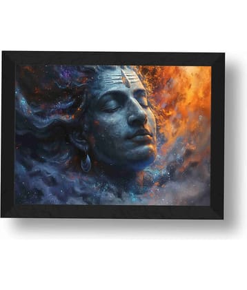 Saf - Lord Shiv ji Religious wall hanging Painting with Frame (1U)
