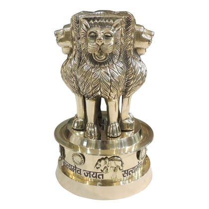 Handcrafted Brass Ashok Lath Showpiece | Temple & Home Decoration, Height : 10 Inch (FMAS670 I)