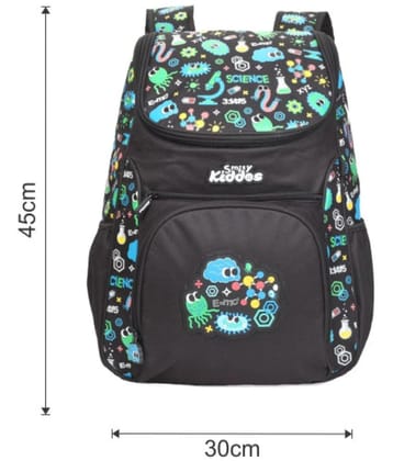 Smily  kiddos 18 Ltrs Black Polyester College Bag - Black