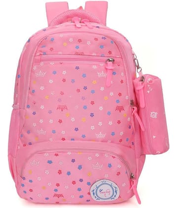 Tinytot 30 Ltrs Pink School Bag for Boys & Girls