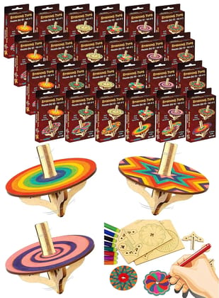 Funvention DIY Spinning Top Kits (Mandal Art) Pack of 24 - Build, Color, Play, Art & Craft Coloring Activity Birthday Return Gifts Party Pack Return Favors for Kids (2 Tops & 8 Colors Per Pack) Funvention DIY Spinning Top Kits (Mandal Art) Pack of 24 - Build, Color, Play, Art & Craft Coloring Activity Birthday Return Gifts Party Pack Return Favors for Kids (2 Tops & 8 Colors Per Pack)