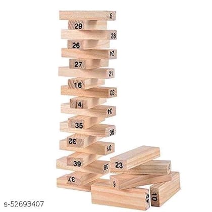 Wooden Stacking Blocks Tumble Tower Game for Adults and Kids