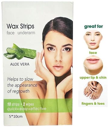 RTB Wax Strips for Facial Hair Removal for Women Face Waxing Kit 10 no.s