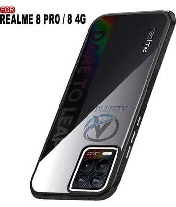 AESTMO - Transparent Polycarbonate Plain Cases Compatible For Realme 8 Pro ( Pack of 1 )