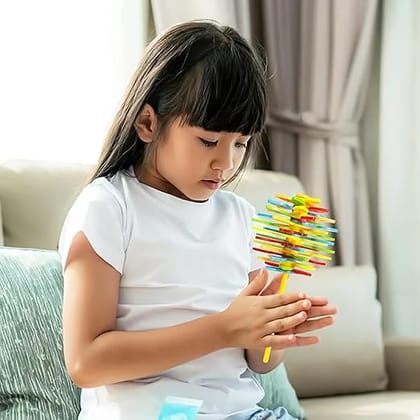 Spinning Candy Flower Toy for Kids  Lollipop Shaped Hand Fidget Spinner, Twisting & Rotating Colorful Flower  Stress Buster Gift for Creative Minds (Pack of 1).
