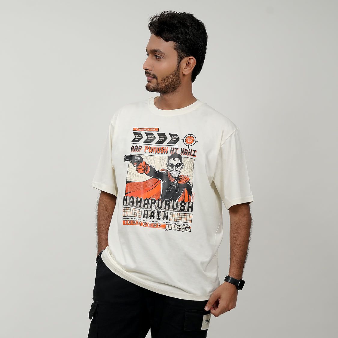 Andaz Apna Apna: Crime Master Gogo Oversized T-Shirt-S