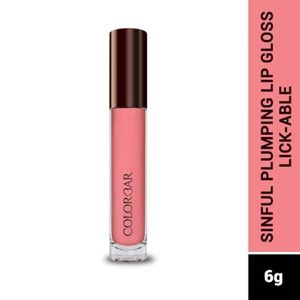Colorbar Sinful Plumping Lip Gloss - Lick-Able Colorbar Sinful Plumping Lip Gloss - Lick-Able