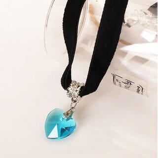 Heart Shaped Pendant with Black Belt