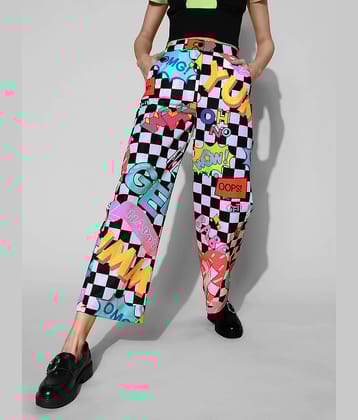 The Dry State - Multicolor Cotton Straight Women's Casual Pants ( Pack of 1 )