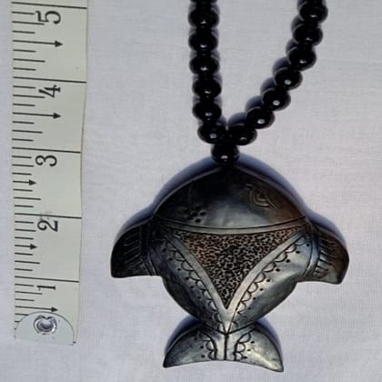 Folk Art-Inspired Fish Design in Quarter Stone Rosary