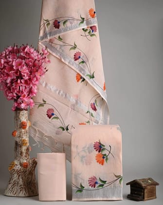 Linen Cotton Suits  Bagru Hand Block Printed Linen Suits With Zari BorderSize:-Top & Dupatta:- Linen Cotton  (2.50+2.50) mtrsBottom :-Cotton 2.50 mtrs