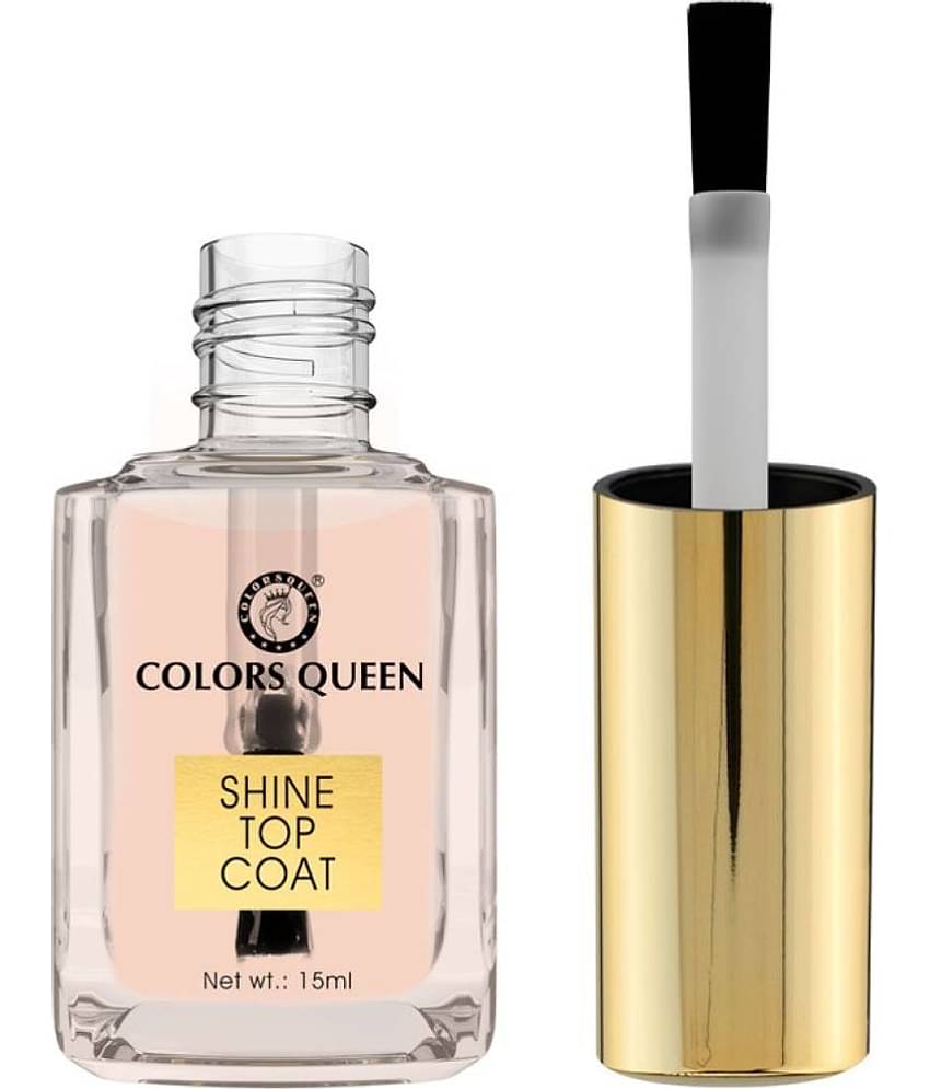 Colors Queen Nail Care - 15ml | Quick Drying, Long Lasting & Chip Resisting Formula (Shine Top Coat)