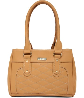 Fostelo Beige P.U. Shoulder Bag