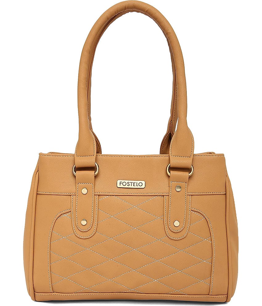 Fostelo Beige P.U. Shoulder Bag