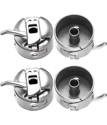 Shree Shyam® Sewing Machine Bobbin Case Stainless Steel Bobbin Case for Front Loading 15 Class Machines Suitable for Household Sewing Machine (4 pieces)