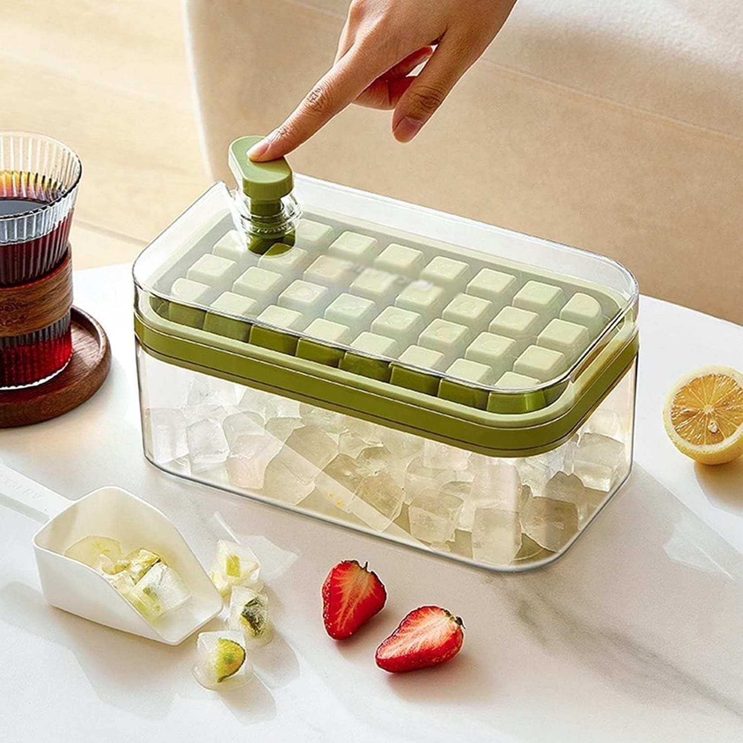 One Tap Easy Release  Ice Cube Maker