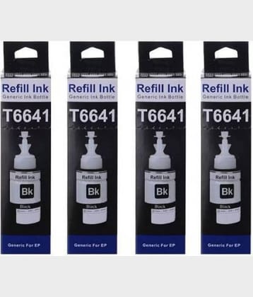 TEQUO 664 Ink For L110 Black Pack of 4 Cartridge for L130, L360, L380, L350, L361, L565, L210, L220, L310, L355, L365, L385, L405, L455, L130, L485, L550
