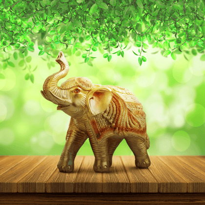 Majestic Golden Elephant