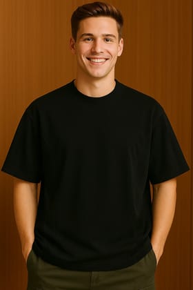 Black Oversized T-shirt-XS