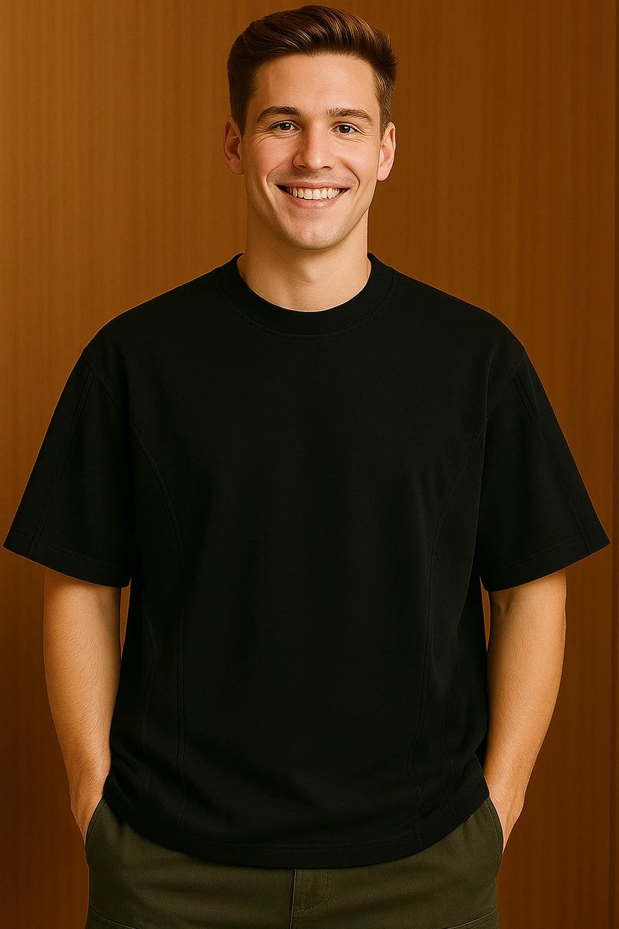 Black Oversized T-shirt-XS