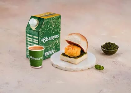Desi Chai With Vada Pav