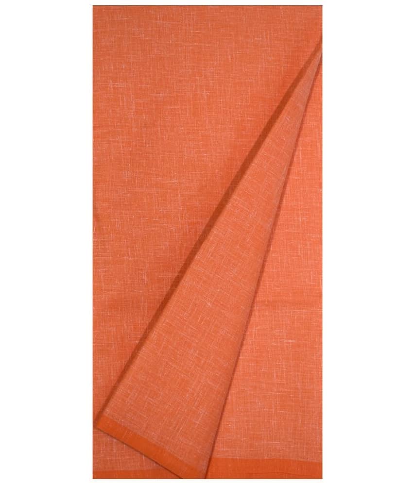 KUNDAN SULZ GWALIOR Orange Cotton Blend Unstitched Shirt pc