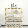 4-Tier Bamboo Storage Shelf - Versatile & Eco-Friendly Organizer_assorted colour