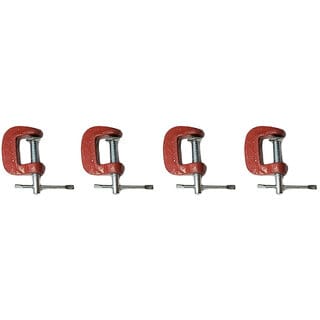 Scorpion C-Clamps Set of 4 Pcs For Metalworking, Woodworking, Max Jaw Opening 1-Inch