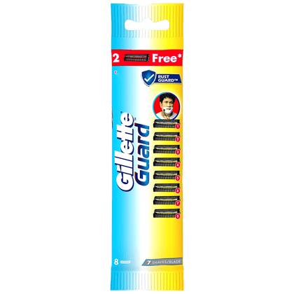Gillette Guard - Cartridges 6 pcs, 6 pcs +2 Pcs free Pouch