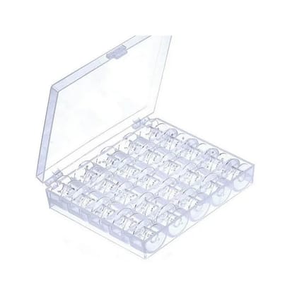 Plastic Bobbin Box Pack of 25-White