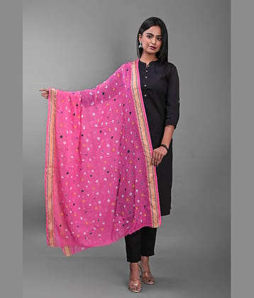 Apratim - Pink Cotton Women's Dupatta - ( Pack of 1 )