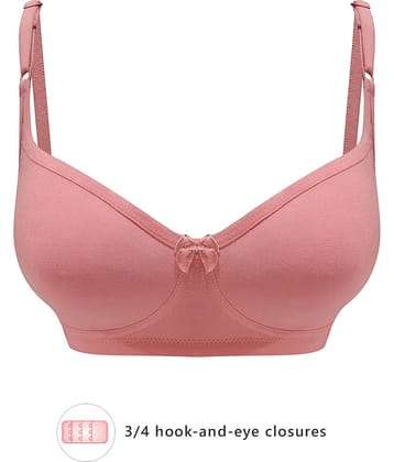 Clovia Cotton Non Padded Women's T-Shirt Bra ( Pink )