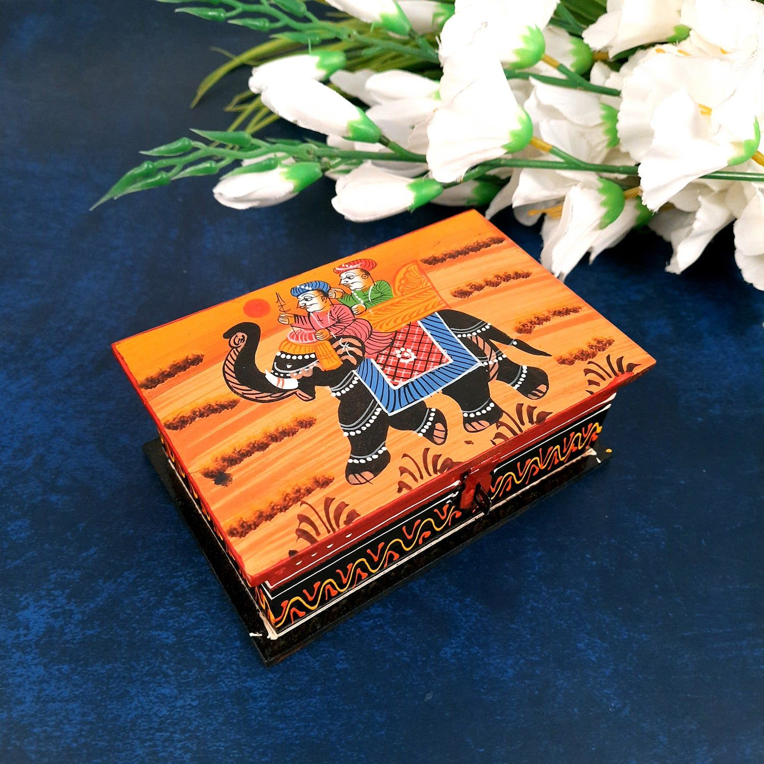 Jewellery Box | Decorative Wooden Jewelry Box | Multi-Purpose Storage Box - for Home, Dressing Table Decor, Storage & Gifts - (6x4) Inch-Pack of 1