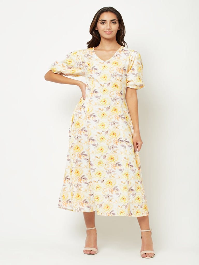 Blossoming Linen Maxi Dress