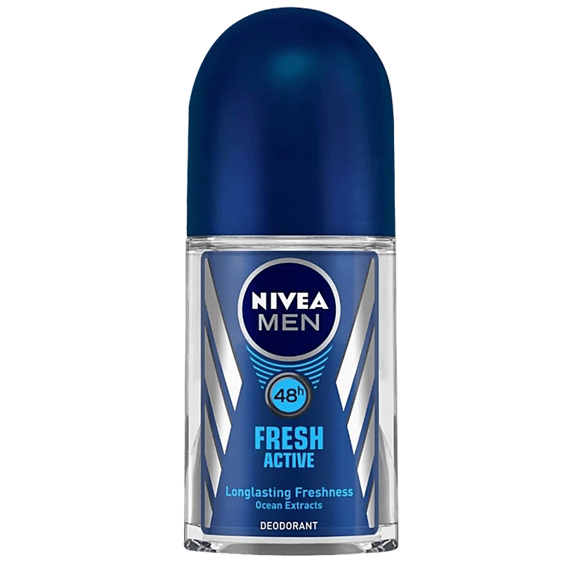 Nivea Men Roll On Deodorant - Fresh Active, For Men, 50 Ml Can