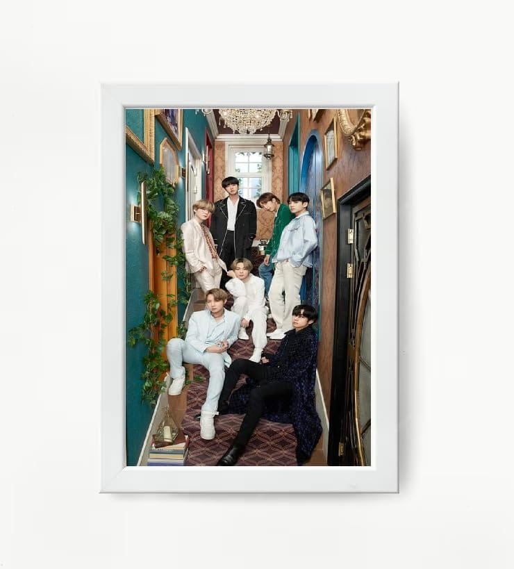 NOKKES Bts Army Bangtan Boy V suga J-Hope Jungkook Jin Jimin Rm 5X7 Inch Size Photo Frame Photo Home Office_AQW292