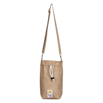Eco-Friendly Handmade Jute Water Bottle Bag - Stylish and Sustainable Carrier with Adjustable Strap for Travel, Gym, and Outdoor Activities