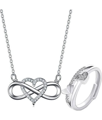 FASHION FRILL Silver Plated Chain ( Set of 2 )