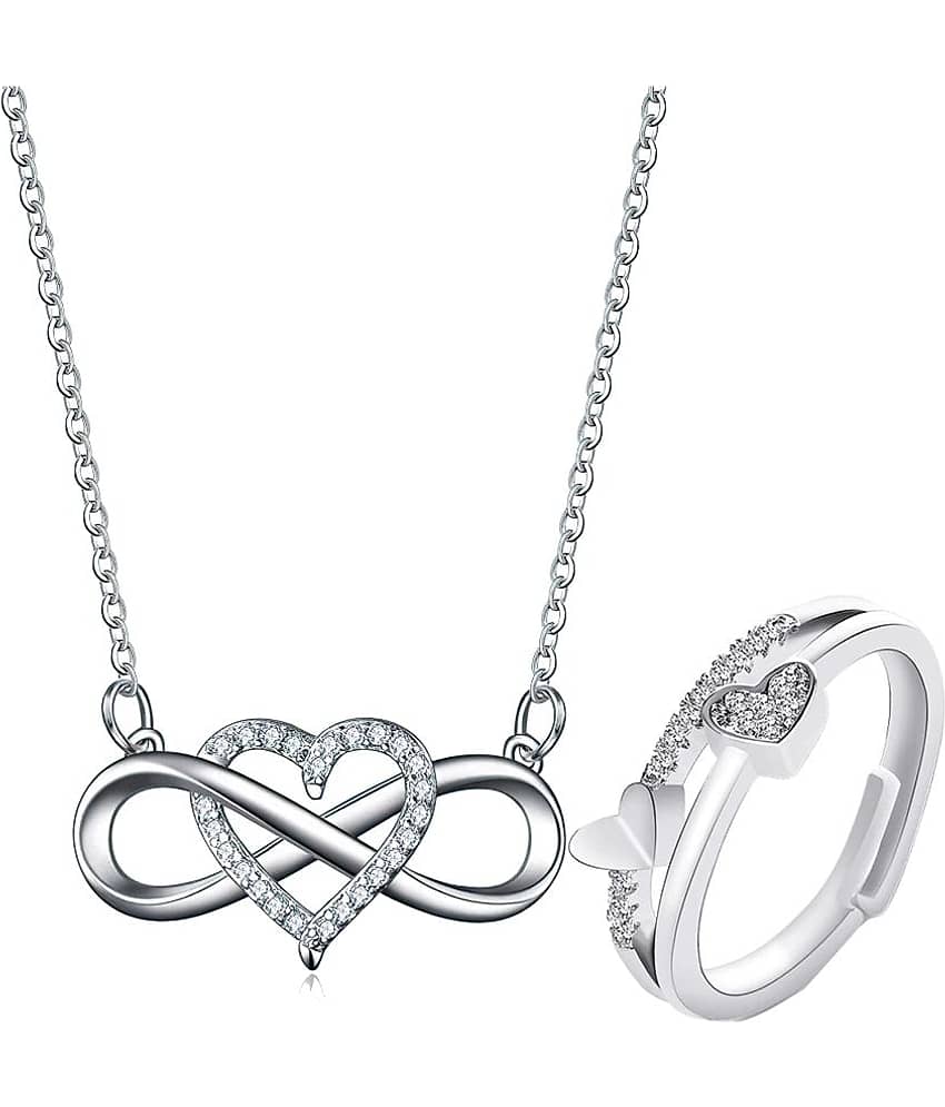 FASHION FRILL Silver Plated Chain ( Set of 2 )