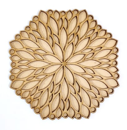 Brand Zero Double Layer MDF Rangoli Base - Design 1027 - Select Your Preference Of Size & Thickness Brand Zero Double Layer MDF Rangoli Base - Design 1027 - Select Your Preference Of Size & Thickness