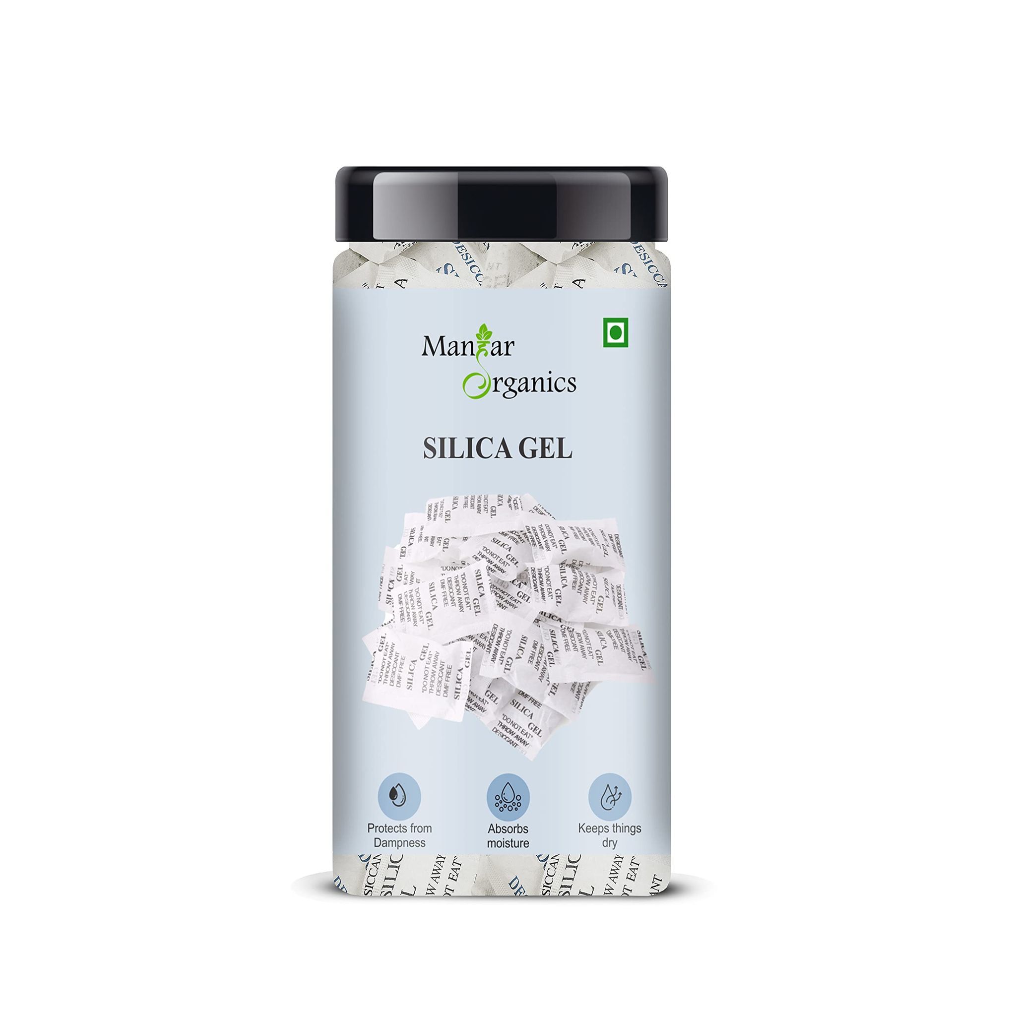 ManHar Organics Silica Gel Desiccant | Moisture Absorber Packets for Dry Storage, Electronics