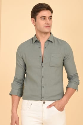 Karen - Dobby Solid Shirt - Sage-L-42 / SAGE