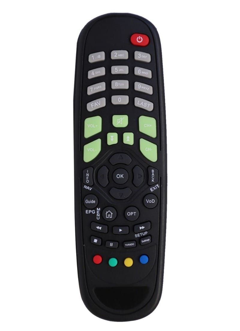 Set Top Box Remote No. STB 03, Compatible with Hathway Set Top Box Remote Control-Old Remote Functions Must Be Exactly Same (Color Multicolor)