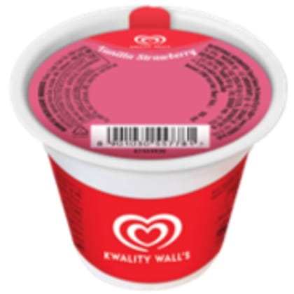 Kwallity Walls Classic Large Cups Vanilla and Strawberry 90ml