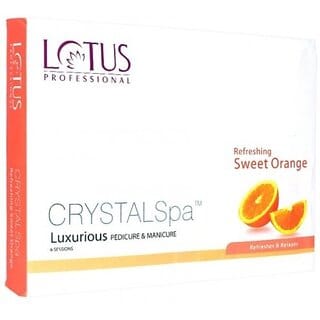 Lotus Professional Crystalspa Luxurious Pedicure And Manicure-Refreshing Sweet Orange. (495 G, Set Of 5)