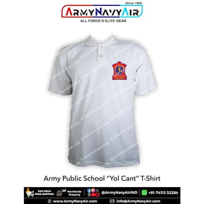 ArmyNavyAir Army Public School T-Shirt (250g) | Premium Polo Collar | School Uniform