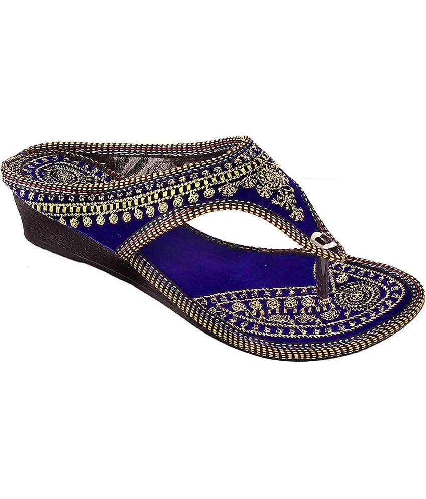Apratim Blue Ethnic Footwear