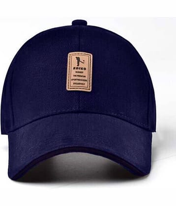 Alamos Navy Blue Cotton Women's Cap ( Pack of 1 )