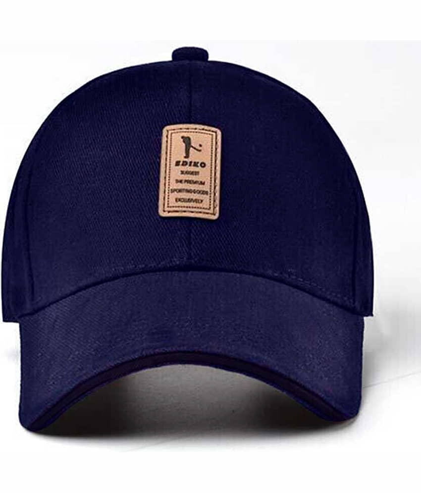 Alamos Navy Blue Cotton Women's Cap ( Pack of 1 )