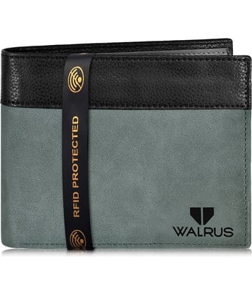 Walrus Faux Leather Gray Casual Regular Wallet